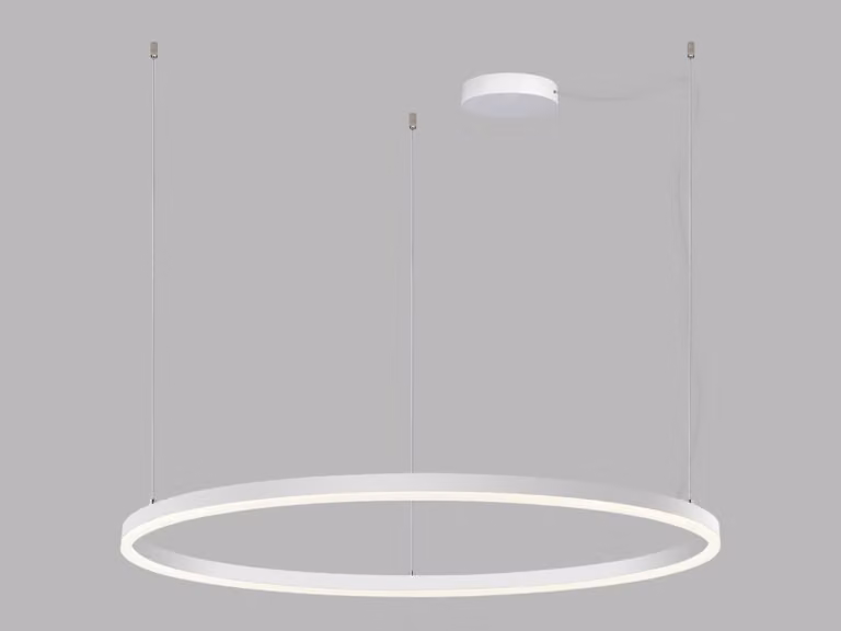 Lampadario LED dimmerabile CIRCLE P-Z CRI90, Variante: Ø 1000 x 33 x 2500 mm, 80 W, bianco, TRIAC, 2CCT