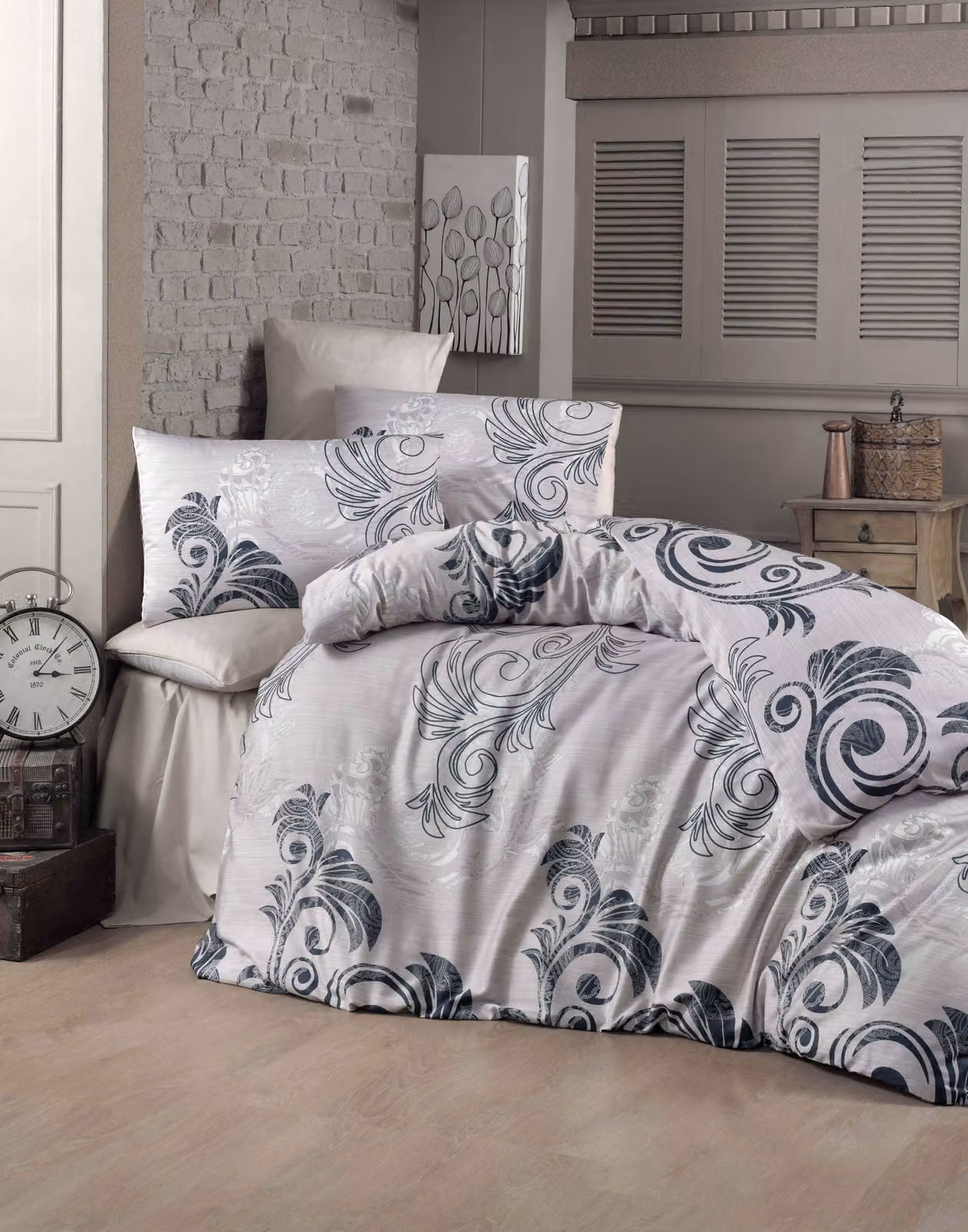 L'Essentiel Linge de Maison, Ottoman- VCT6261, Dusty,Rose, Piumini, 100% cotone ranforce