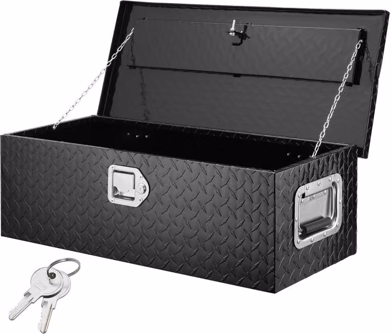 cassetta per attrezzi da 762 x 330 x 244 mm - Cassetta per camion da 64 L - Cassetta per attrezzi con chiusura a chiave - Capacità di carico di 30 kg - Organizzatore per cassette degli attrezzi - Camper, auto - Custodia per cassette degli attrezzi