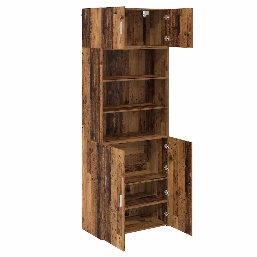 Armadio moderno vidaXL in legno marrone con ante a battente e ripiani interni L/P/H: 80 x 42,5 x 225 cm – 2