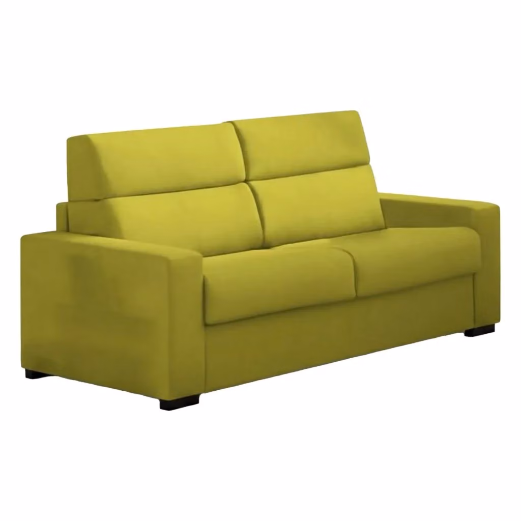 Divano Letino DMORA a 2 posti Made in Italy, rivestimento in tessuto verde sfoderabile, L: 200 cm, P: 95 cm, H: 100 cm – 2