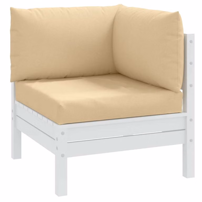 Set di 3 cuscini per pallet vidaXL in tessuto beige, forma quadrata e resistente ai raggi UV