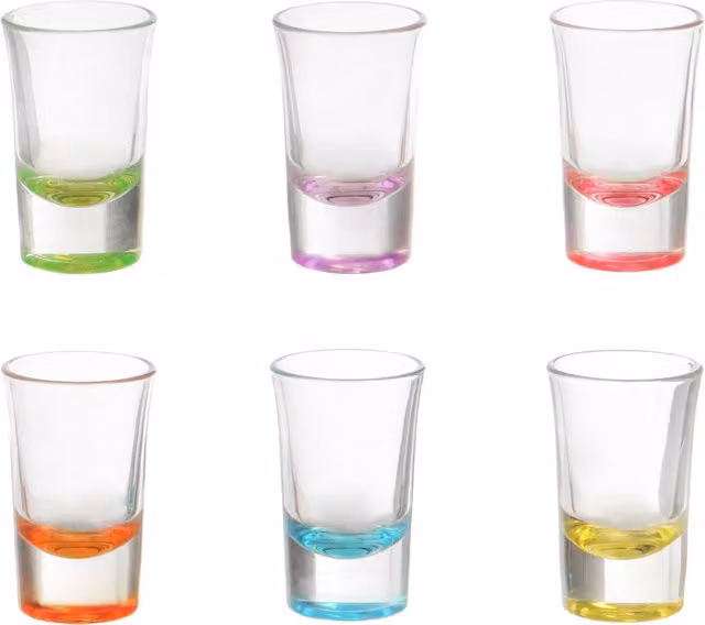 Set di 6 bicchieri shot Pasabahce multicolore in vetro