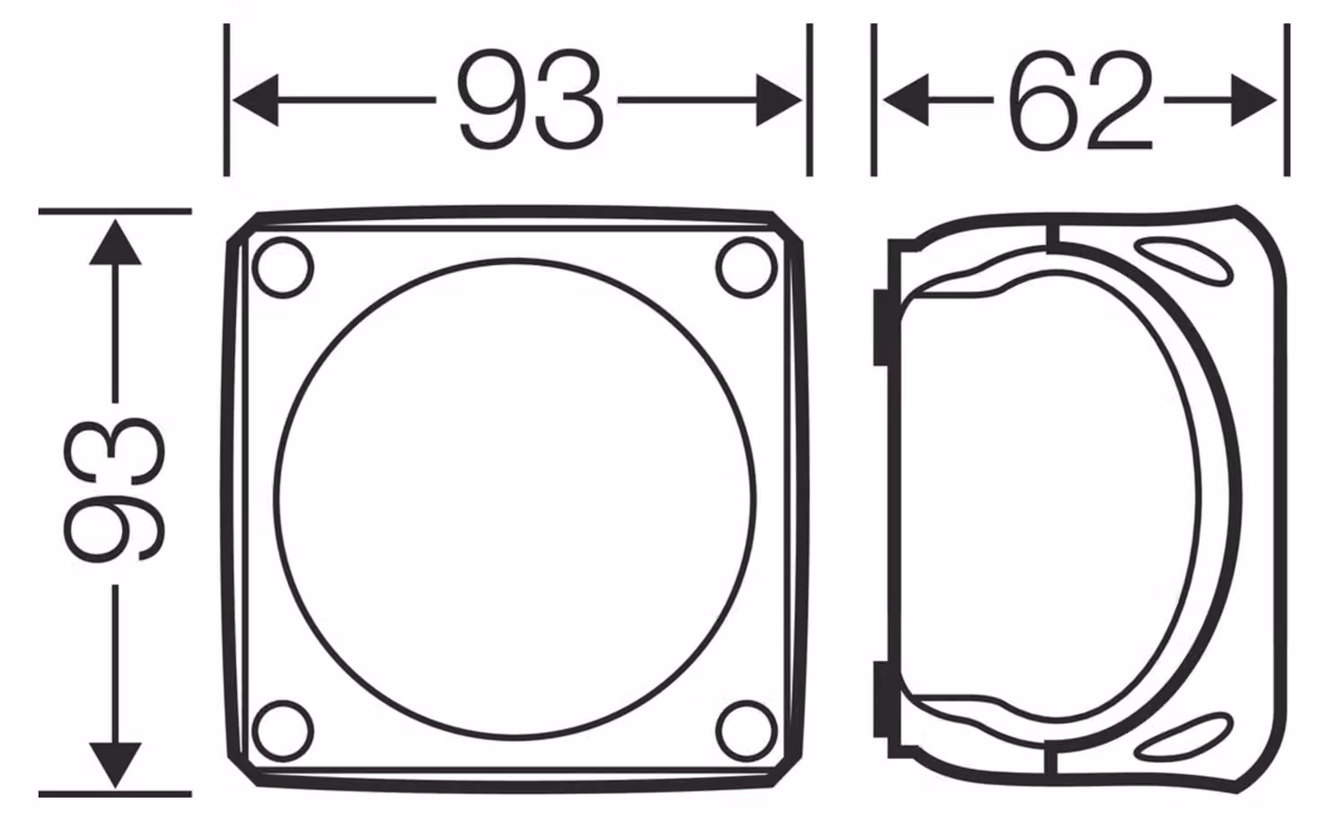 HENSEL morsettiera 4qmm 5f Kst 93x93x62mm AP
