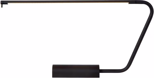 Lampada da scrivania LED curva MADISON Lucide nera, dimmerabile con tecnologia touch e luce bianco caldo