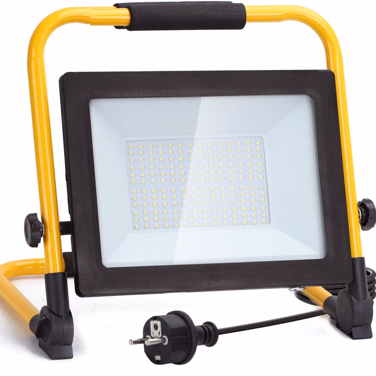 Faretto da cantiere LED Aigostar 100W 8800LM (sostituisce 880W), lampada da lavoro LED con spina, faretto da lavoro impermeabile, per officina o cantiere, garage, 6500K bianco luce diurna