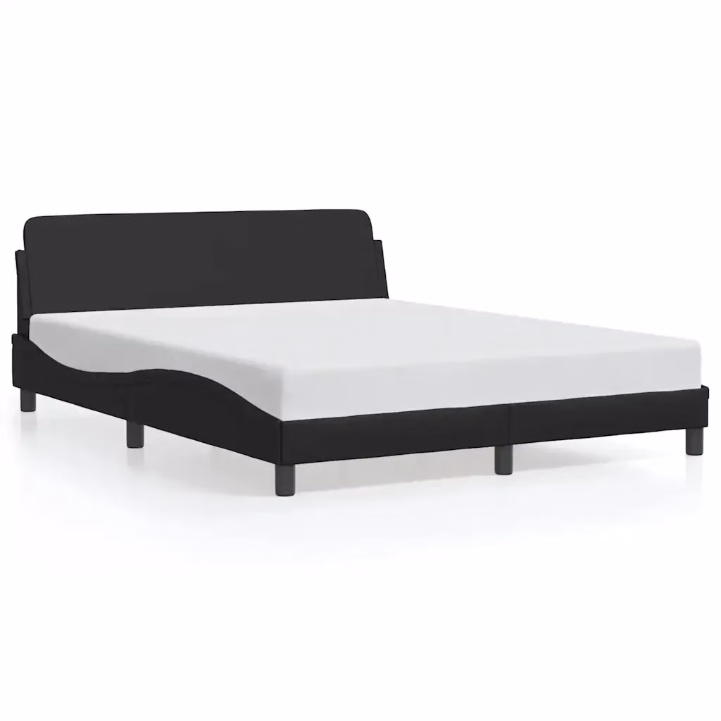 Giroletto Dover vidaXL in similpelle nera con struttura in legno e doghe fisse L: 157 cm, P: 74,5 cm, H: 218 cm – 2