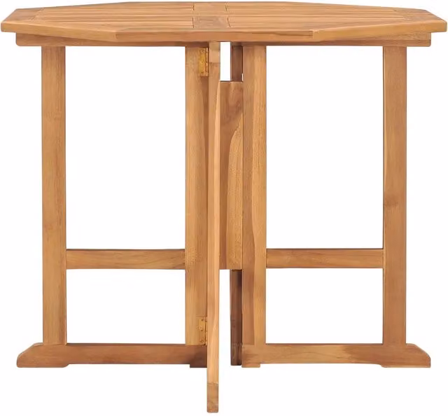 Tavolo da Giardino | Tavolino da esterno Pieghevole 90x90x75 cm in Massello di Teak