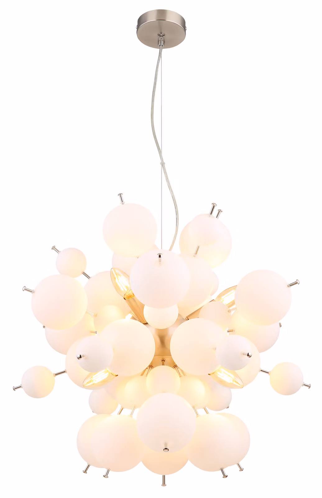 Globo Lighting lampada a sospensione in metallo nichel opaco, 6x E14