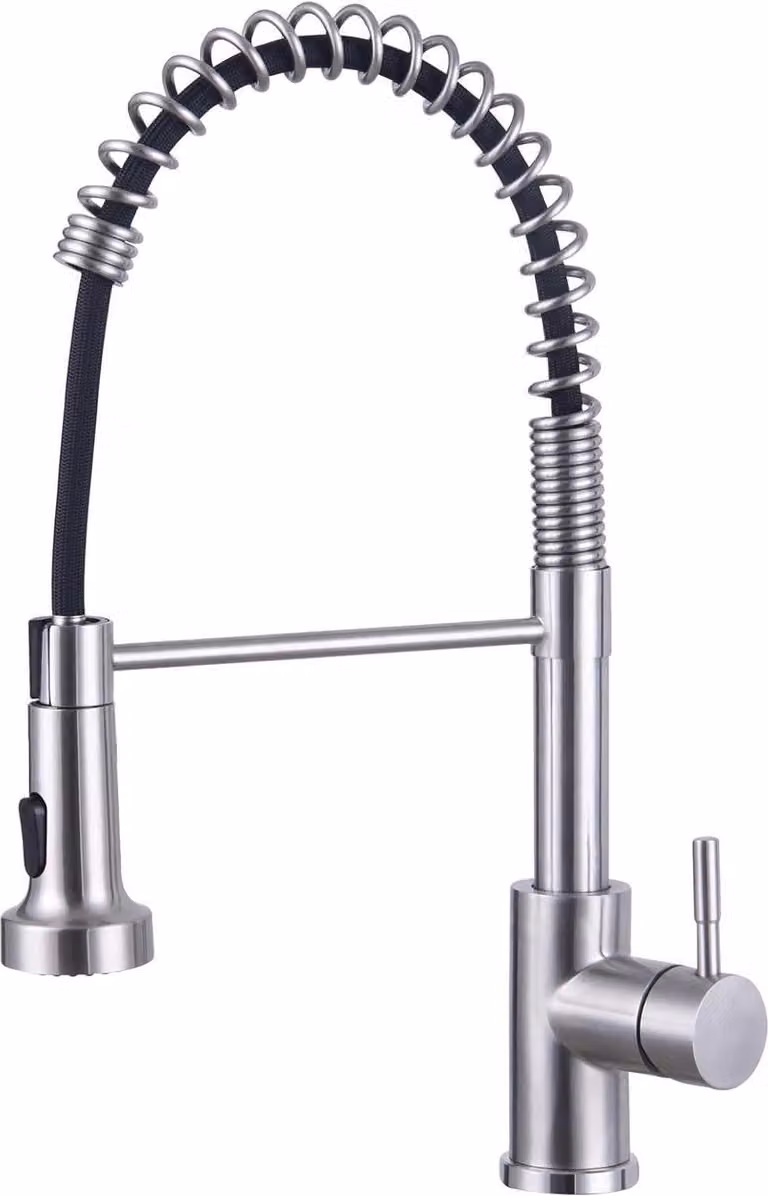 Miscelatore da cucina con doccetta estraibile, 3 modalità, acciaio inox 304, orientabile a 360°, spazzolato