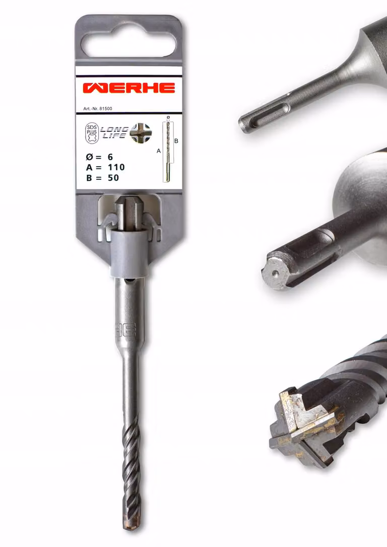 WERHE SDS PLUS punta a croce per calcestruzzo 6x110 mm