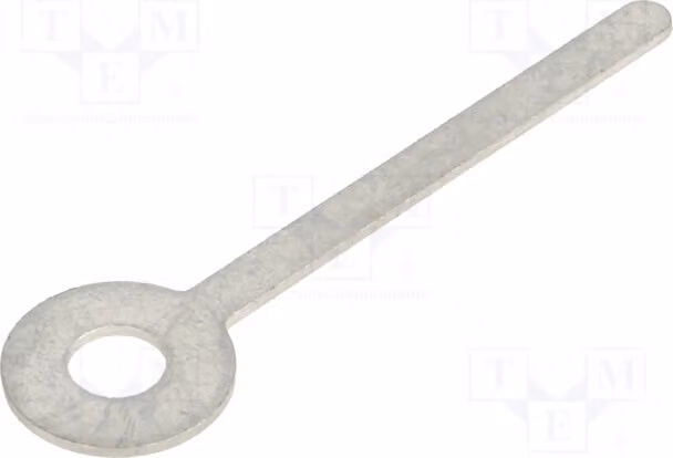 5 connettori a saldare, anello, diametro: 3,3 mm, spessore: 0,5 mm, filettatura M3, per montaggio su circuito stampato, in ottone, modello 4003 - terminali a saldare avvitabili
