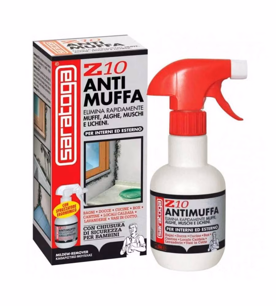 Saratoga Spray Antimuffa Z10 250ml Liquido Senza Profumo per Tutte le Superfici
