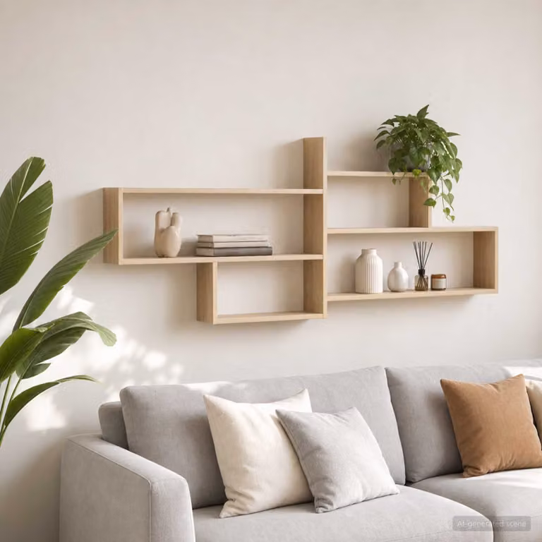 Scaffale da parete vidaXL in legno Rovere Sonoma, L: 168.5 cm, H: 68 cm, P: 17 cm