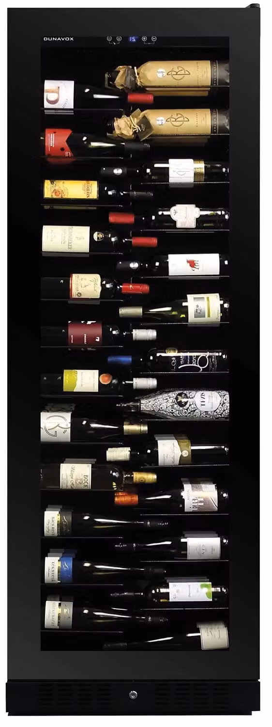 Cantina Linea Exclusive monotemperatura da presentazione - ripiani scorrevoli - nero, 143 bottiglie - DX-143.468B