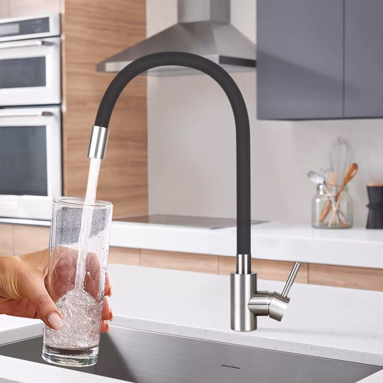 ZMH Rubinetti da cucina Rubinetti ad alta pressione Rubinetti in acciaio inox rotanti a 360° Rubinetti per lavello Rubinetti flessibili di risciacquo Design cucina moderna