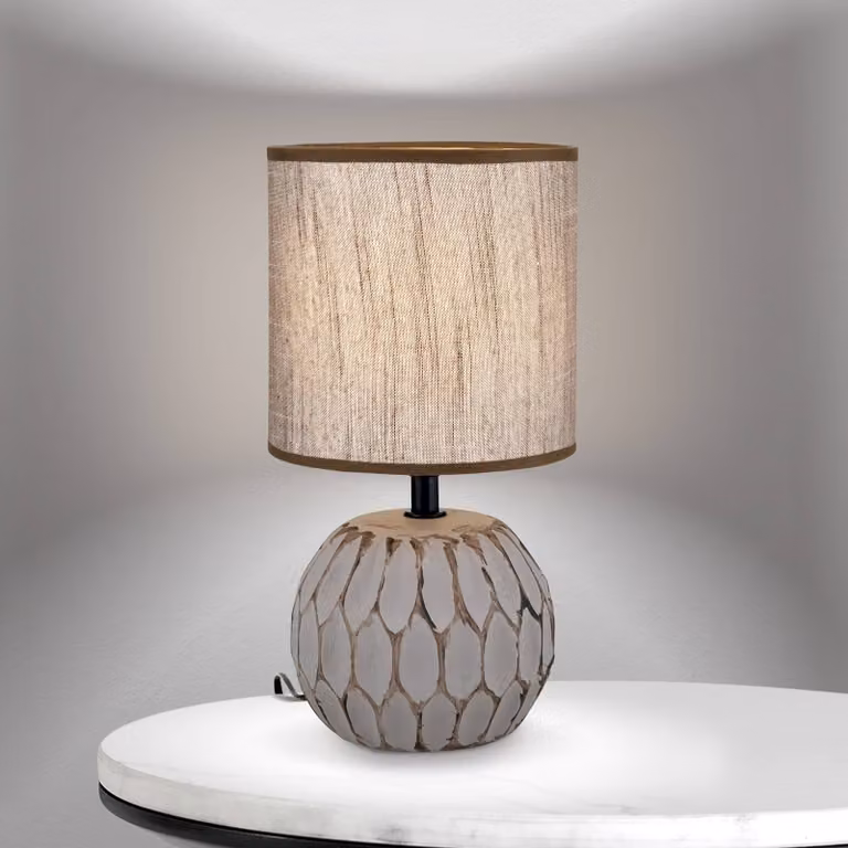 ORION Lampada da tavolo Pinia, Marrone / Ruggine, Soggiorno / Sala da pranzo, Ceramica, Lampada da tavolo