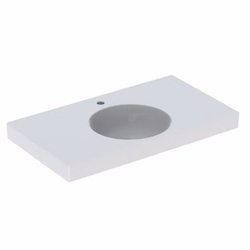 Lavabo Geberit II PRECIOSA 900 x 500 mm, con ripiano, con foro per rubinetto, senza sfioratore bianco