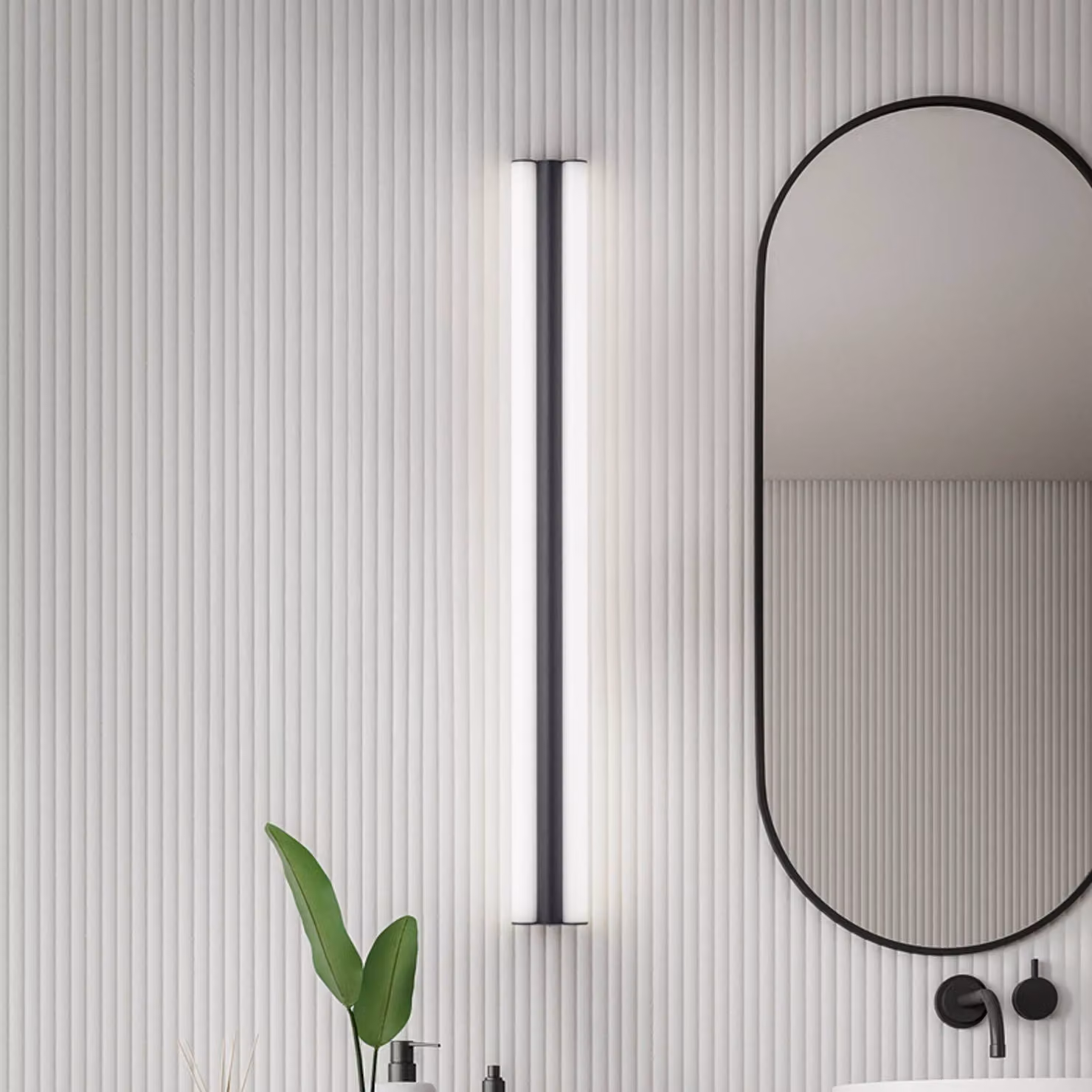 Helestra Applique da parete LOOM, Nero, Bagno, Metallo, Applique