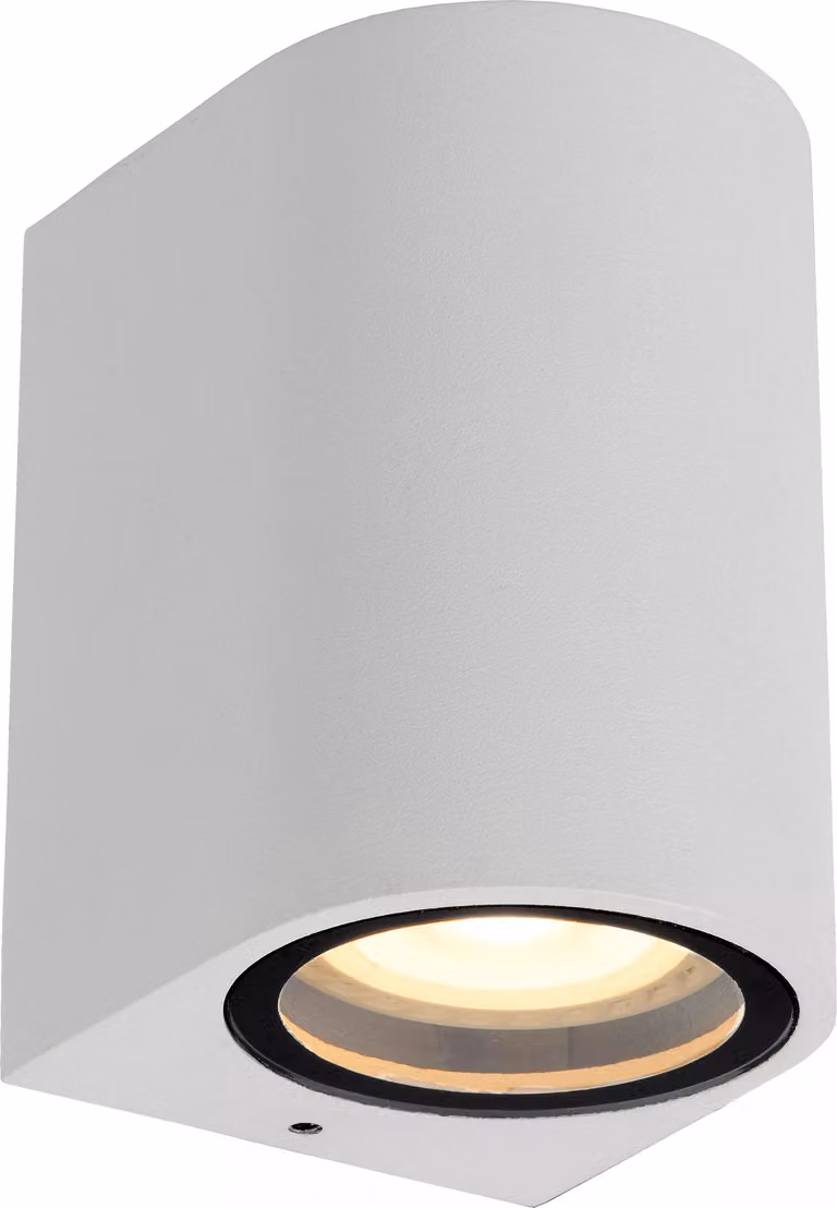 Applique da esterno ZARO bianca 1xGU10x35W in alluminio, dimensioni: 11x8x9 cm, IP44, Lucide