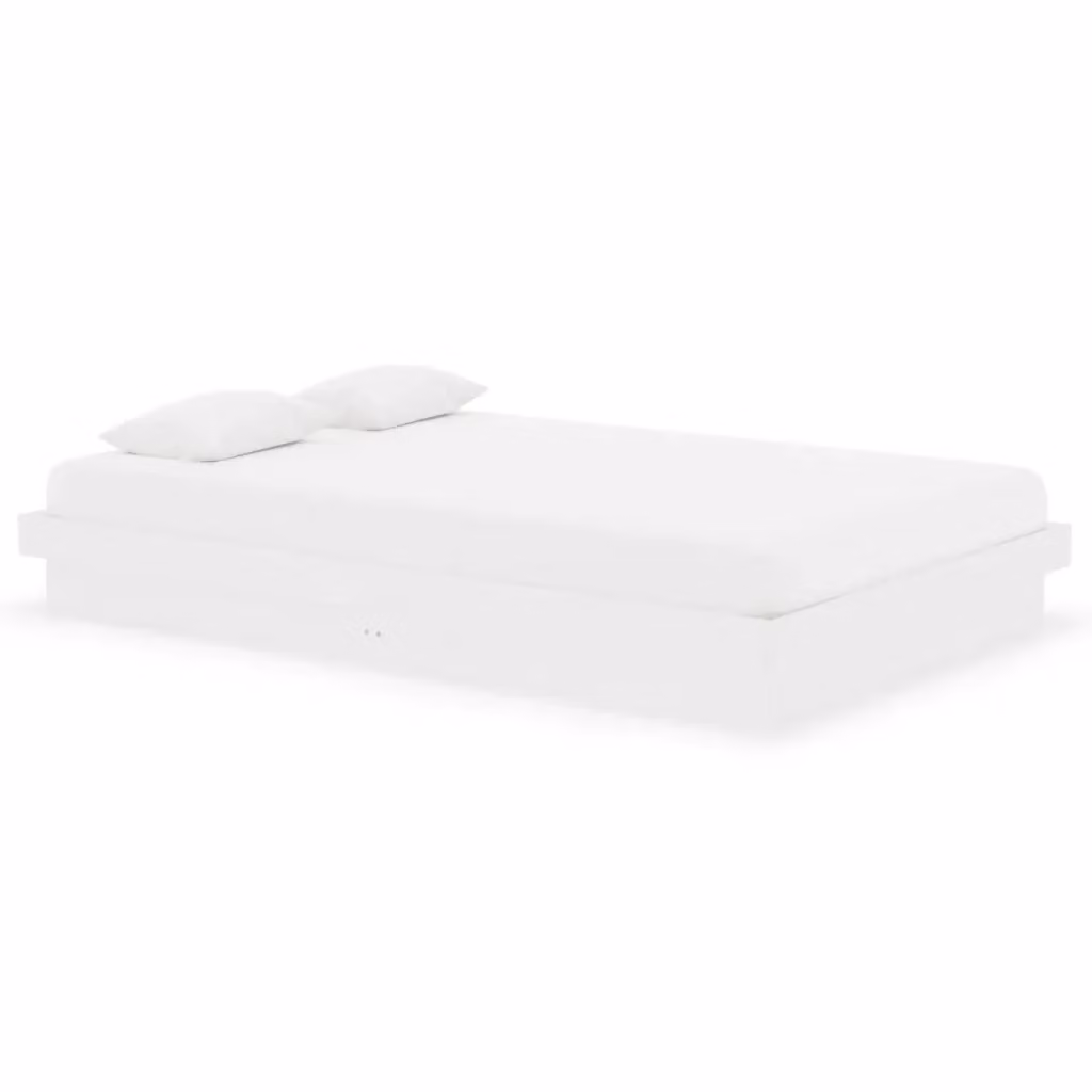 Letto Giroletto MercatoXL in Legno di Pino Bianco Lacqué L/P/H: 120 x 200 cm – 2