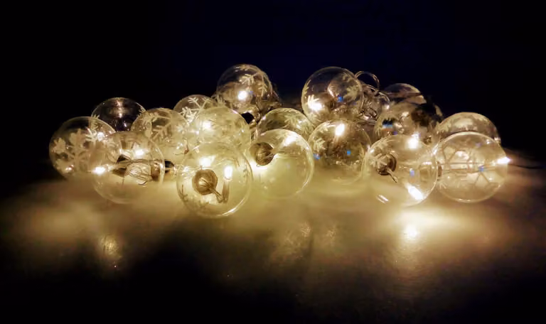 LED fata luci Natale baubles fiocco di neve luci di Natale decorazione finestra