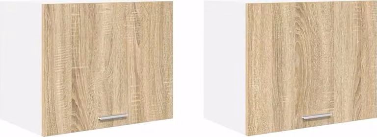 Armadio pensile 2 pcs Quercia Sonoma e Bianca 50 x 31 x 40 cm