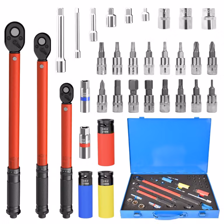 Set di chiavi a bussola, 33 pezzi, 1/4", 3/8", 1/2", in acciaio Cr-V, per un serraggio preciso
