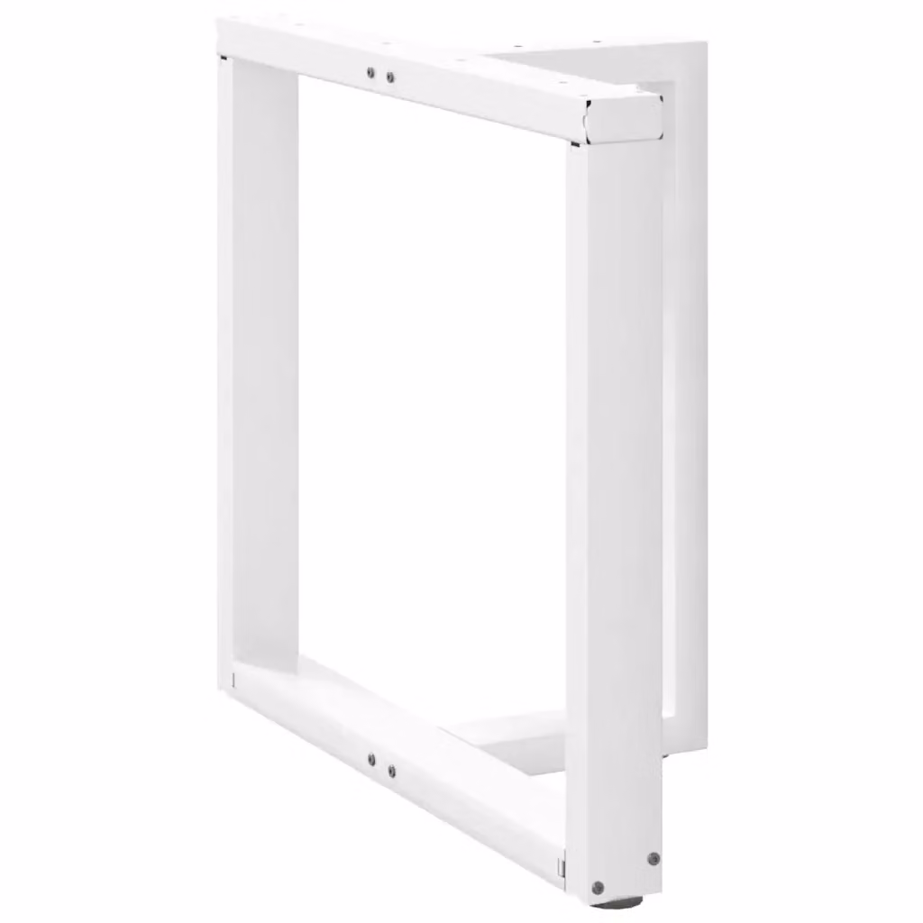 Coppia di gambe per tavolo da pranzo a forma di T vidaXL bianche in metallo L/P/H: 70 x 35 x 72,5 cm