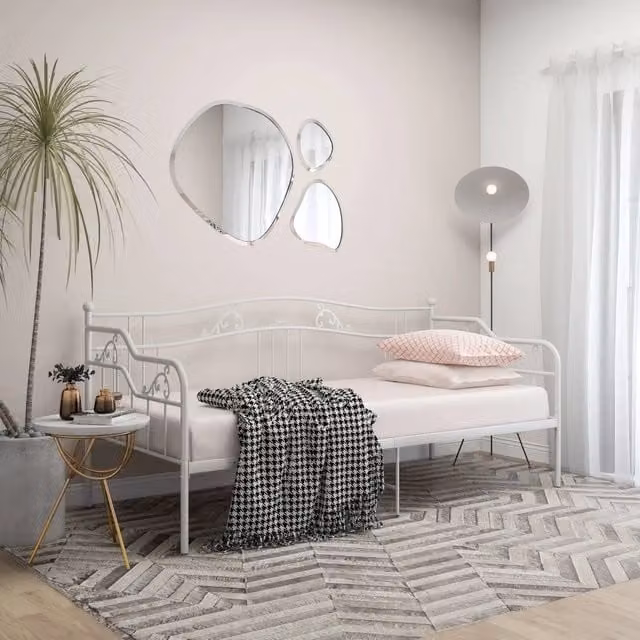 Telaio Divano Letto Bianco in Metallo 90x200 cm 324762
