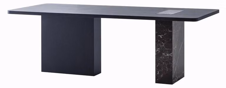 Tavolo da pranzo design, nero, in marmo massello, moderno, esclusivo, per la sala da pranzo