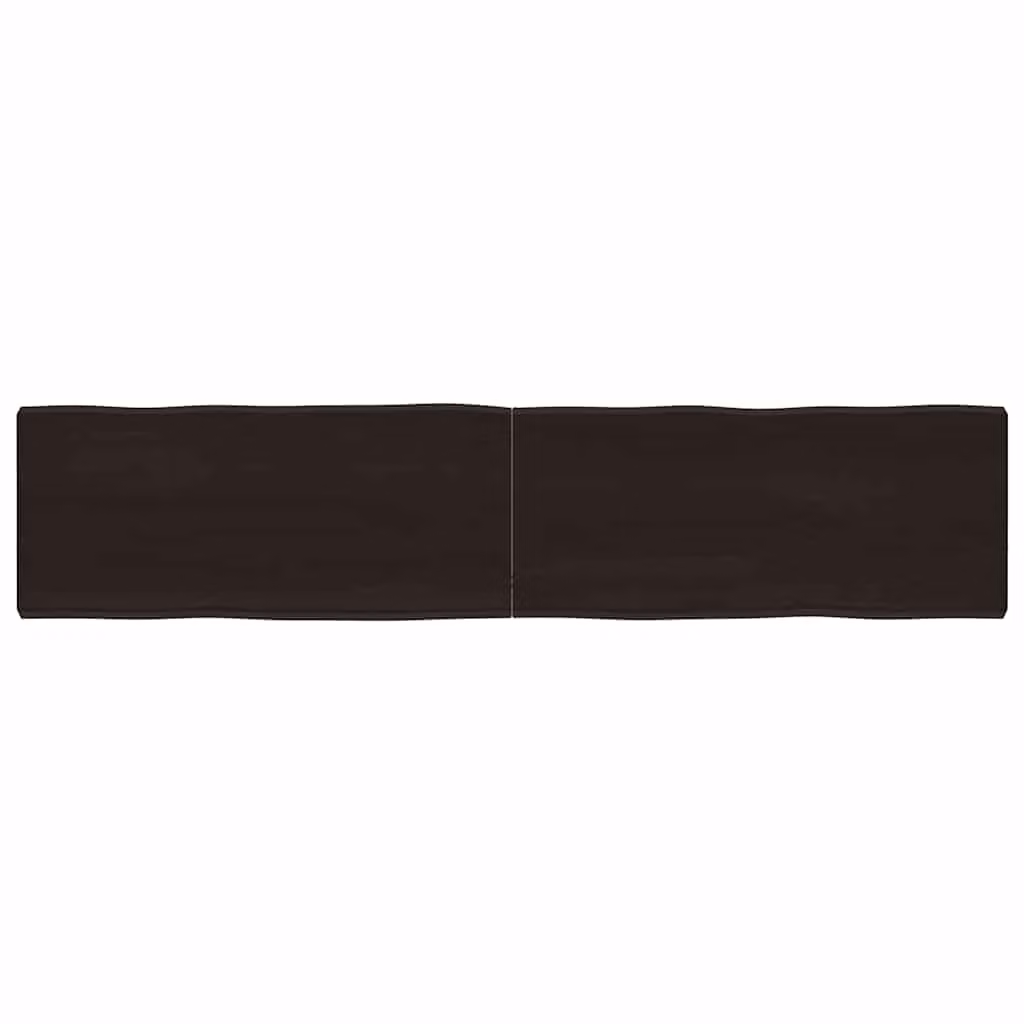 Piano Tavolo in Rovere con Bordo Naturale vidaXL, Marrone, L 180 x P 40 x H 2-6 cm