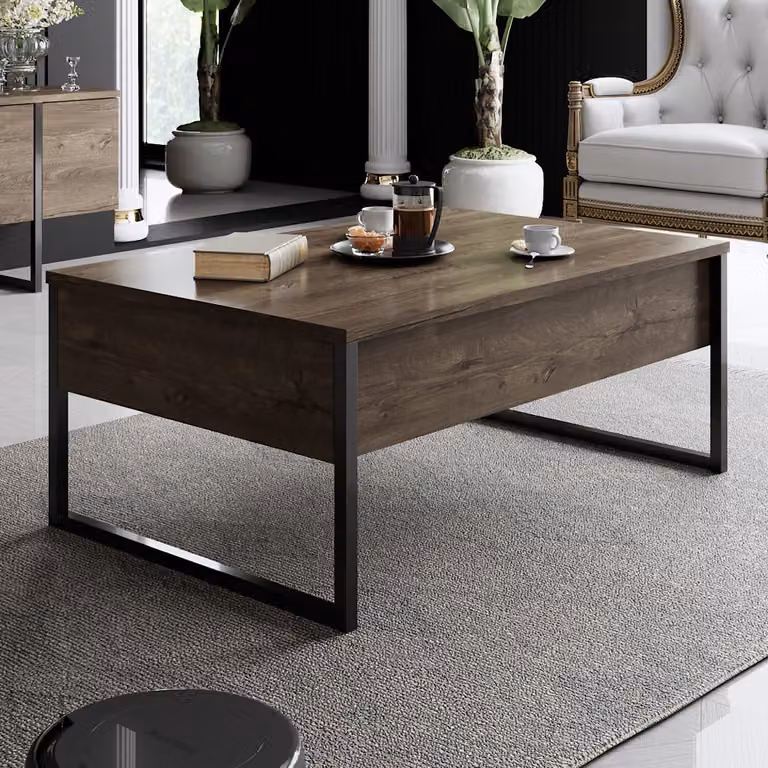 Skye Decor, Luxe - Noce, Nero, Tavolini da caffè, Noce, 90 x 40 x 60 cm