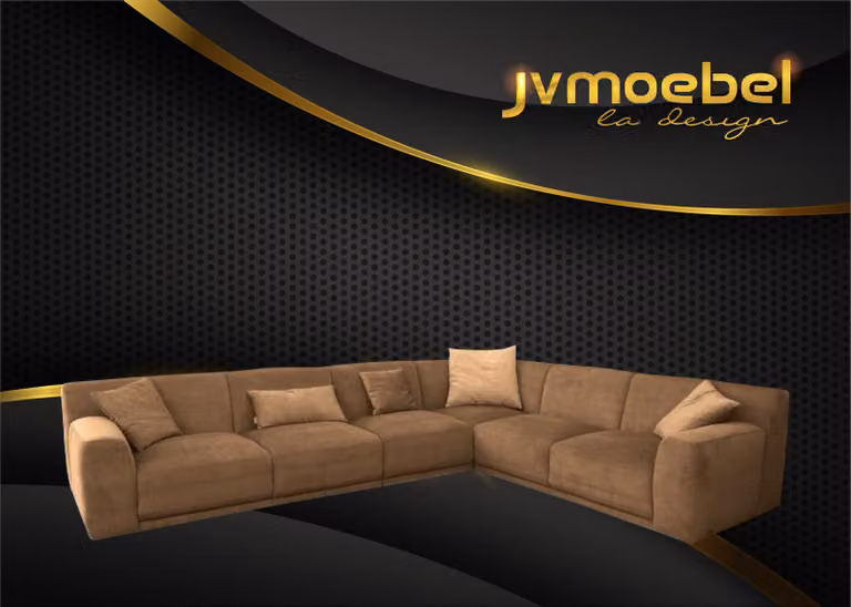 Ecksofa L-Form Desing Couch Textil Stoff Wohnlandschaft Eckgarnitur Sofas Couchen
