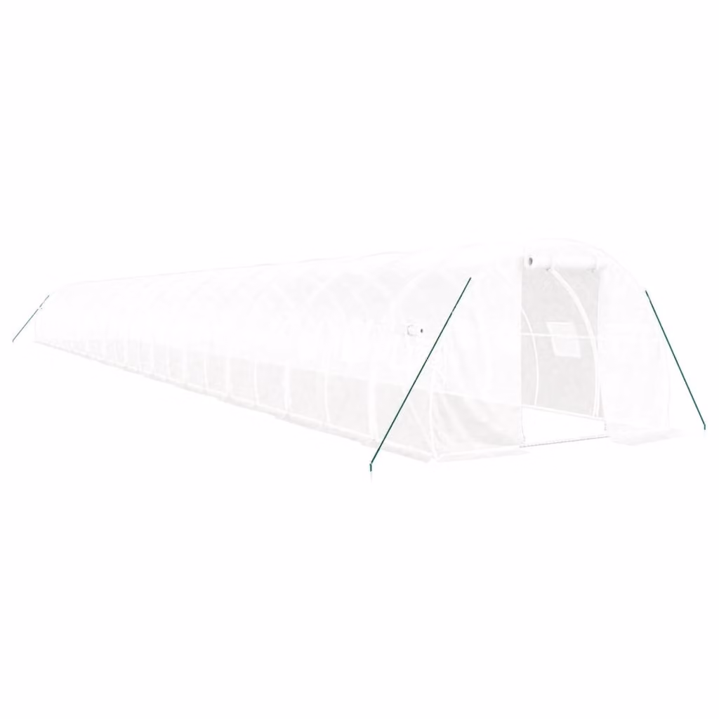 Serra con Telaio in Acciaio Bianco 72 m² 24x3x2 m