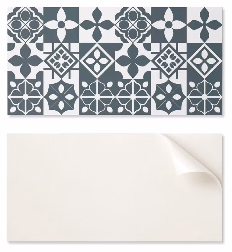 Decorazione adesiva per pareti, ideale per il soggiorno, dimensioni 120 x 60 cm, con motivi geometrici a forma di piastrelle