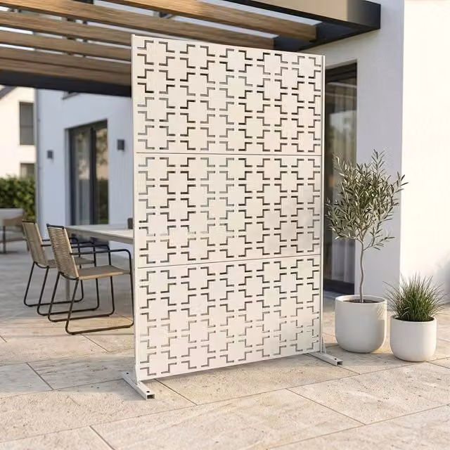 Pannello Divisorio Basciano casa.pro con Struttura Traforata in Acciaio L: 120 cm, H: 180 cm