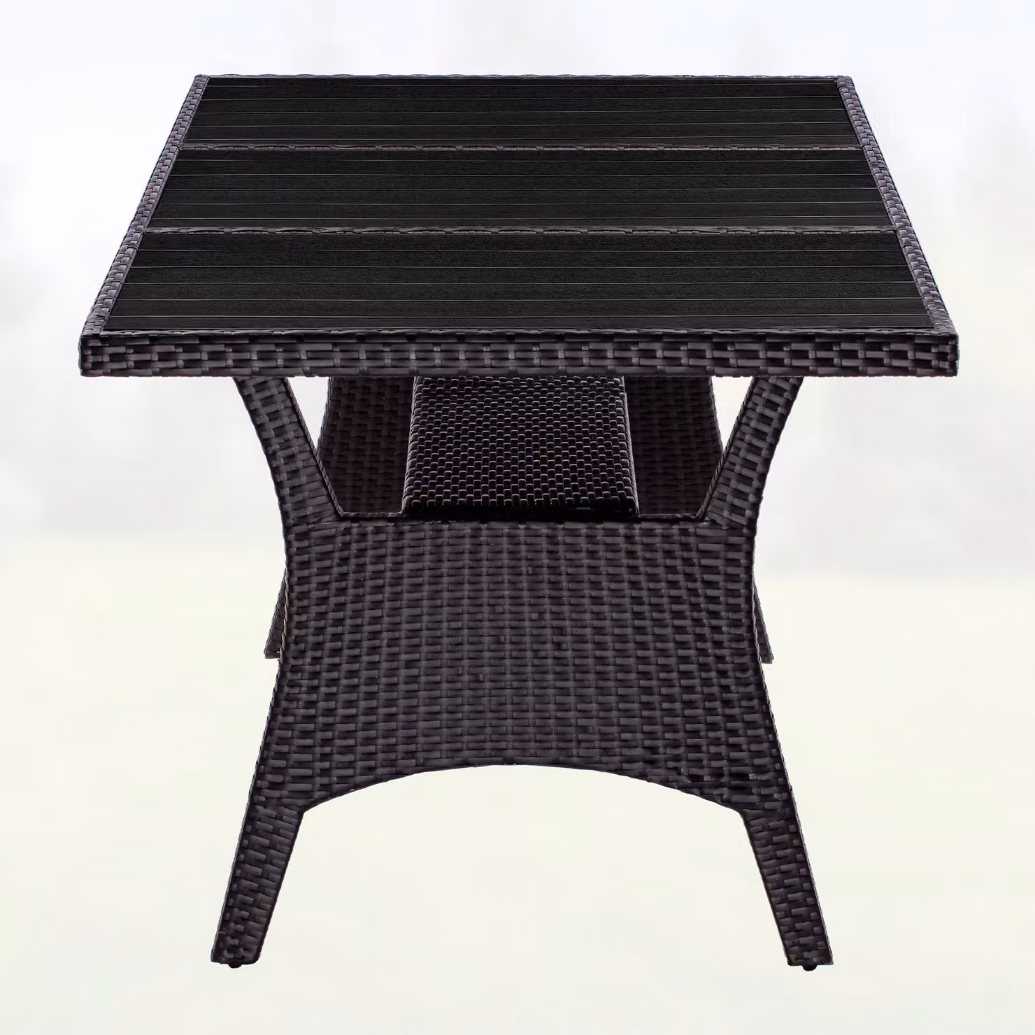 Tavolo da giardino rettangolare estensibile Casaria in polyrattan marrone L: 190 cm, P: 90 cm, H: 75 cm – 4