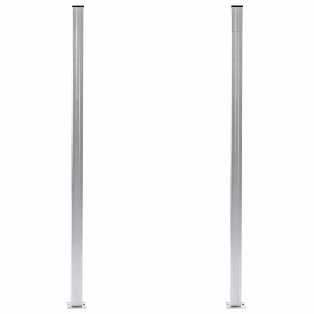 Pali per Recinzione 2 pz in Alluminio 185 cm