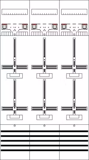 Striebel e John DF39T6 ZFeld completo 9RE 6Z precablato con croce di conteggio, sistema di rete TN-S a 5 poli 2CPX054461R9999