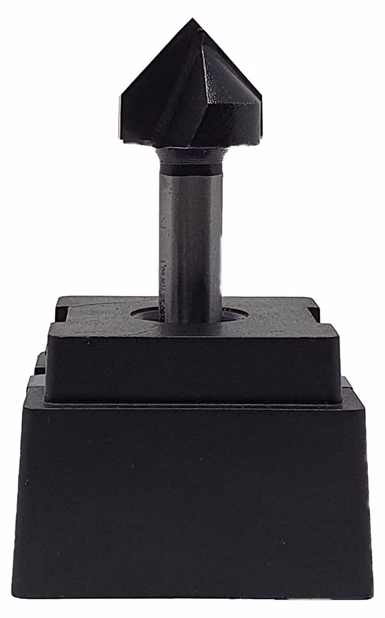 Fresatrici a V, Z = 2, D = 19,0 mm, angolo di 90 gradi, attacco 8,0 x 32 mm