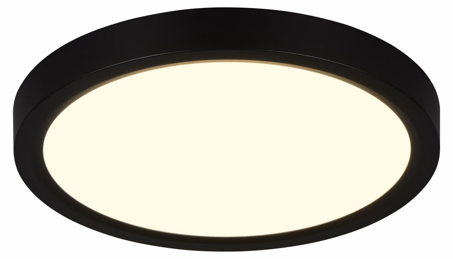 Lampada da soffitto a LED, metallo, nero opaco, interruttore dimmer, D 23 cm