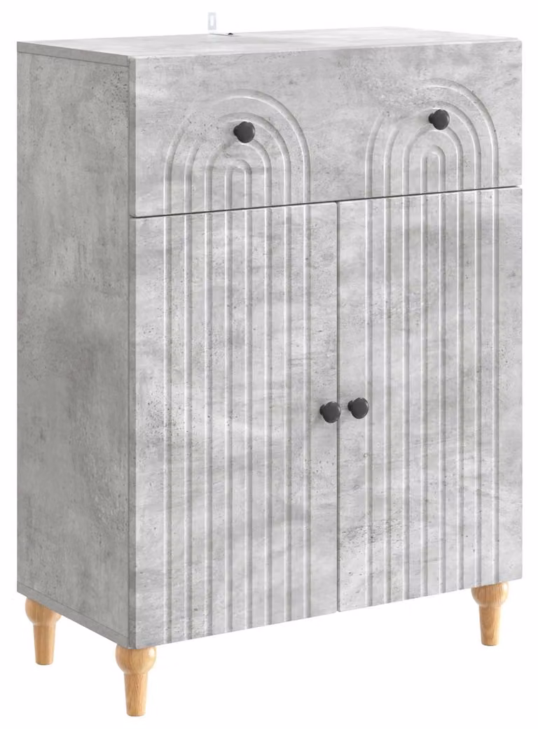 Credenza Grigio Cemento 66 x 34,5 x 90 cm Legno ingegnerizzato