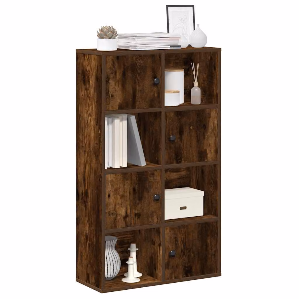 Libreria moderna vidaXL in legno multistrato e MDF, colore marrone, L 60 cm x P 24 cm x H 101,5 cm