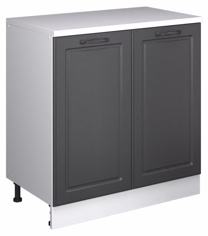Mobile cucina sottotetto Vicco R-Line Antracite rustico 80 cm senza inclinazione con 2 ante, Model 61816