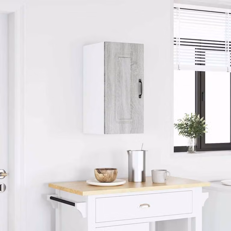 Pensile da cucina vidaXL Kalmar moderno in legno e MDF Grigio Sonoma L: 60 cm, H: 31 cm, P: 30 cm