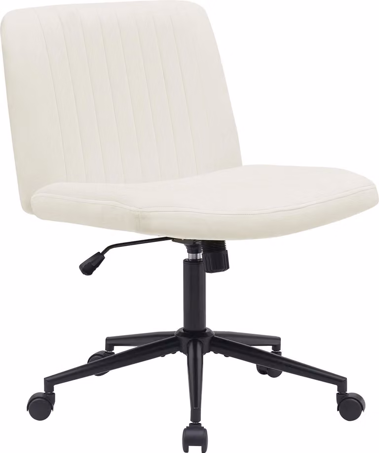Sedia da ufficio Kingman in tessuto - Crema