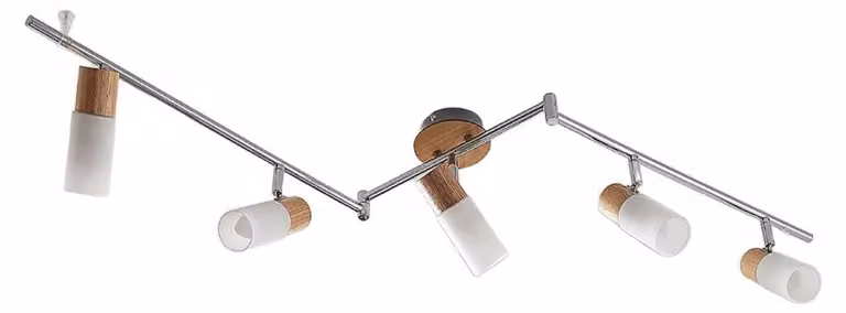 Lampada da esterno a terra in legno - Faretto da giardino - Stile rustico - Energy saving