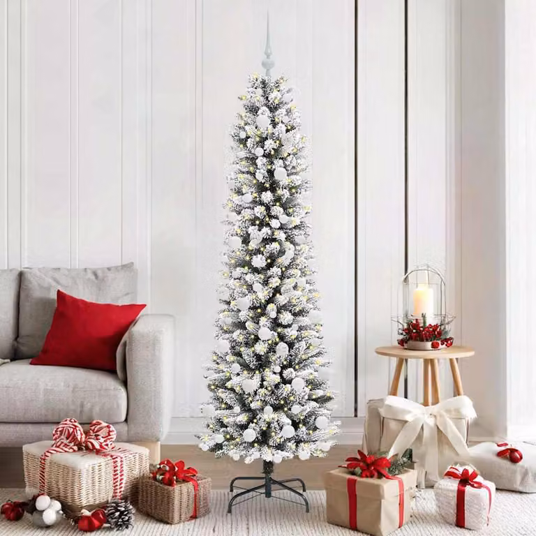 Maison Exclusive - Albero di Natale artificiale, colore bianco, altezza 180 cm