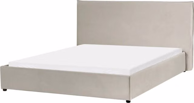 Letto matrimoniale ad acqua Beliani IT in velluto beige L/P: 160 x 200 cm – 1